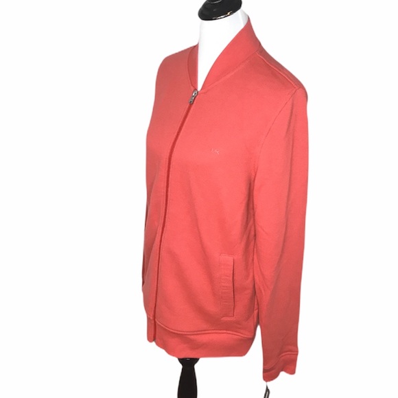 Michael Kors Zip Up Sweater Nantucket Size Large - Picture 3 of 11